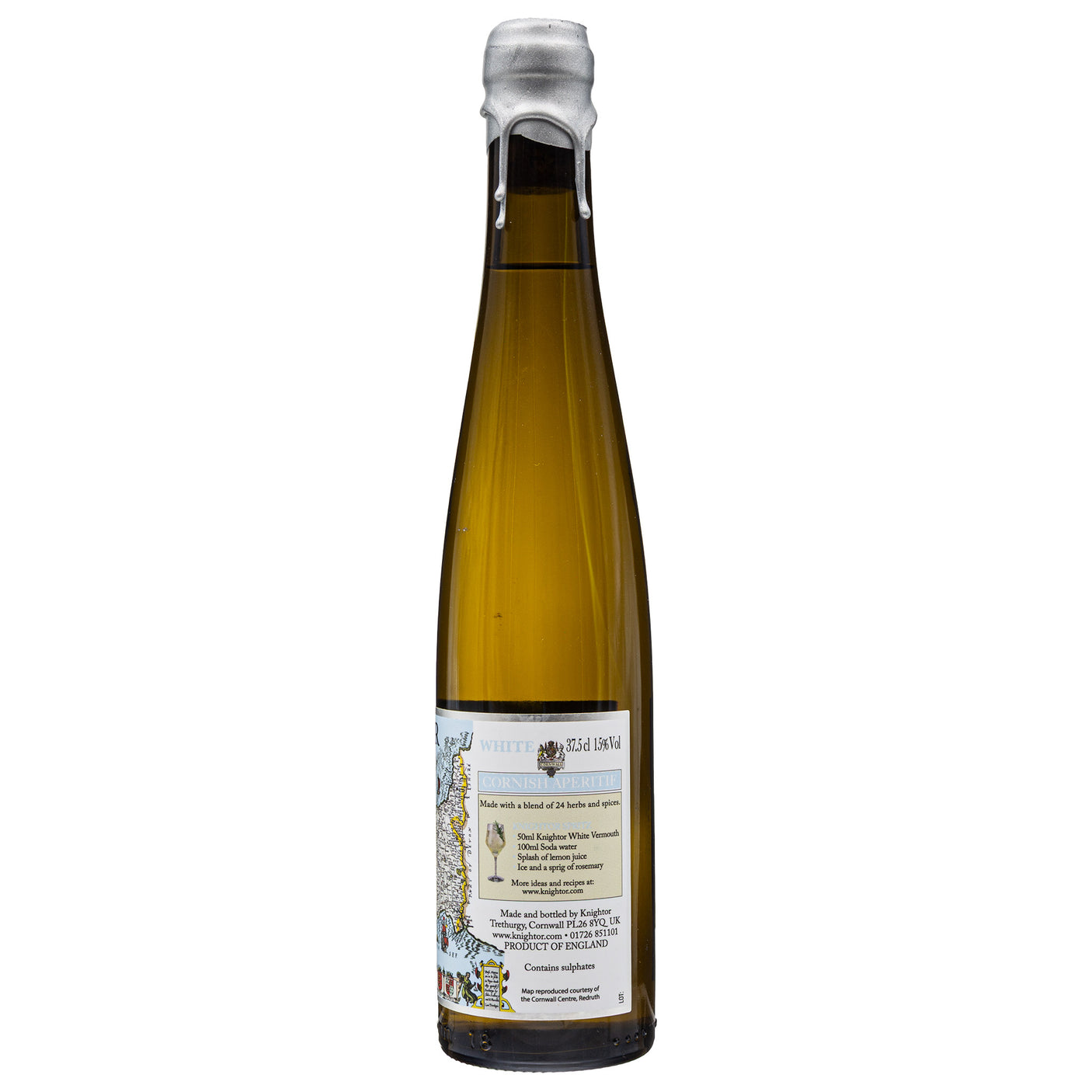 Lobbs Farm Shop, Heligan, Cornwall - Knightor Winery - White Vermouth 37.5cl - Made in Cornwall