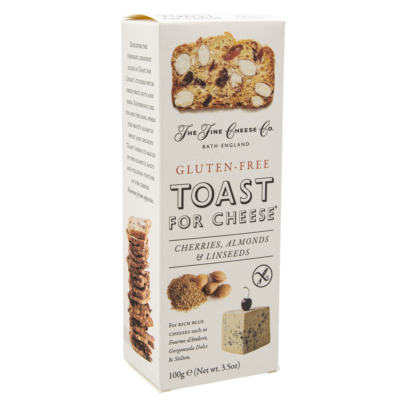 Lobbs Farm Shop, Heligan, Cornwall - The Fine Cheese Co - Toast For Cheese; Cherries, Almonds & Linseeds 100g