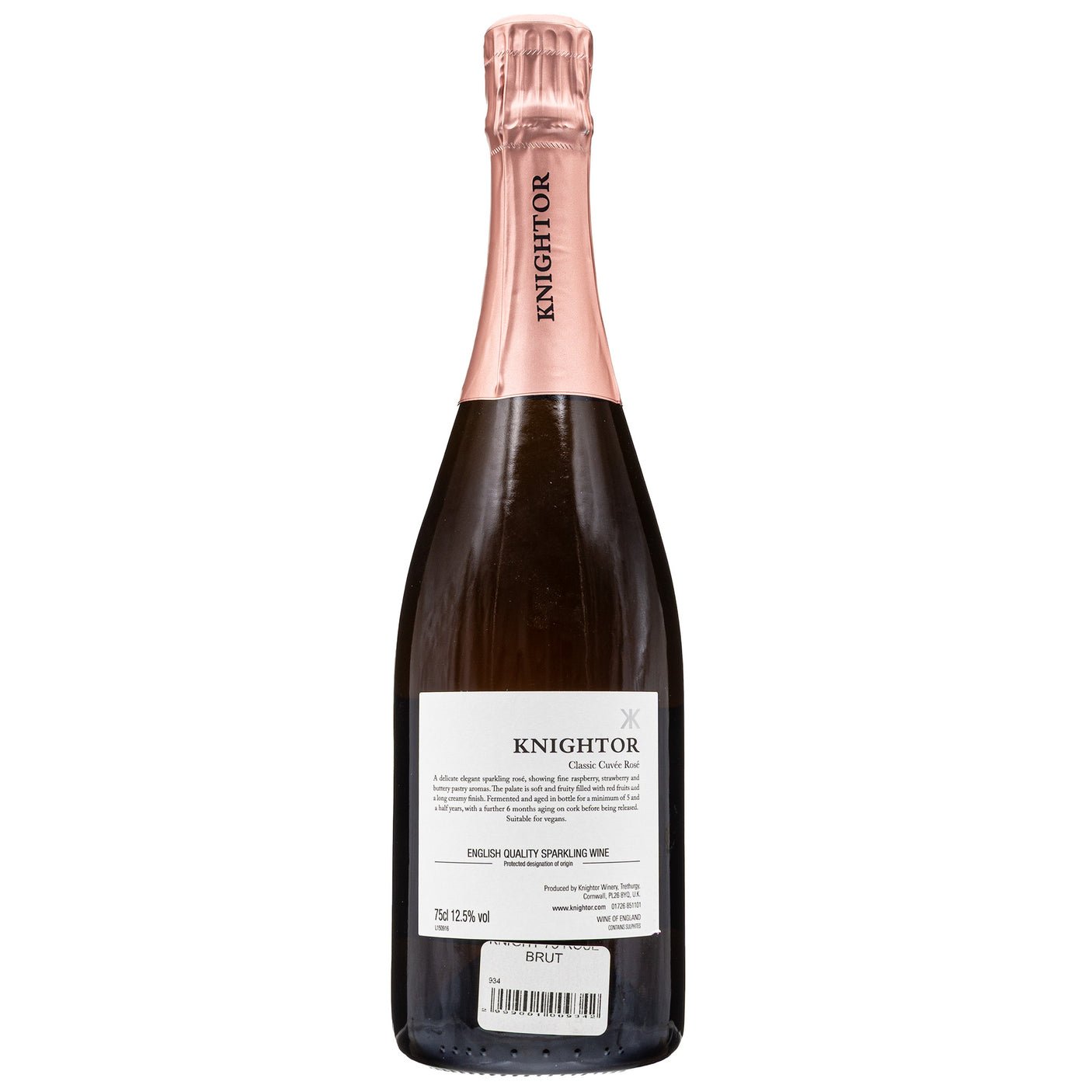 Lobbs Farm Shop, Heligan - Knightor Winery - Classic Cuvée Rosé 75cl - Made in Cornwall
