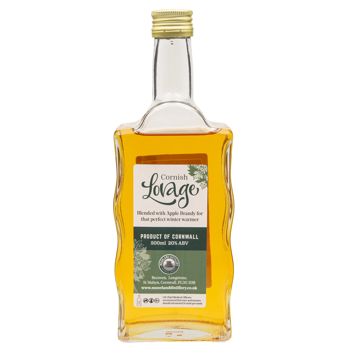 Lobbs Farm Shop, Heligan, Cornwall - Moorland Distillery - Cornish Lovage 500ml - Made in Cornwall