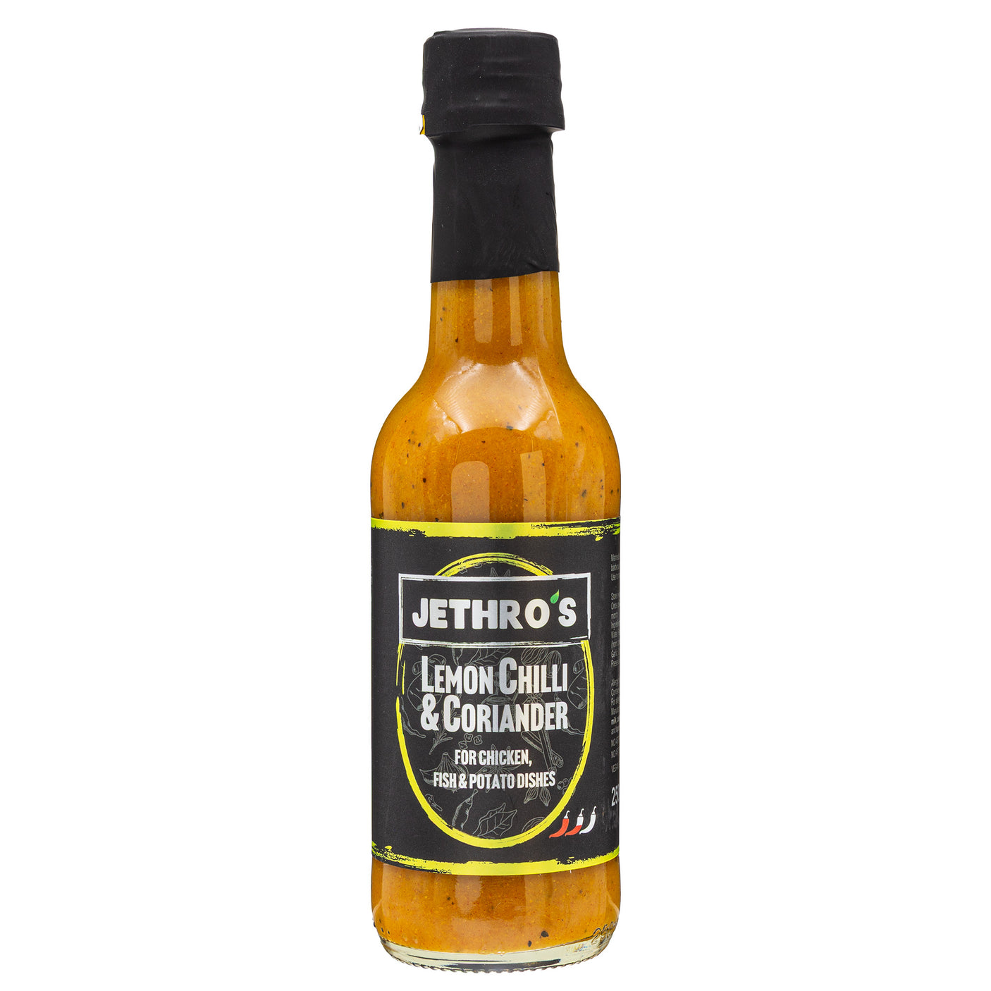 Lobbs Farm Shop, Heligan, Cornwall - Jethro's - Lemon, Chilli & Coriander 250ml