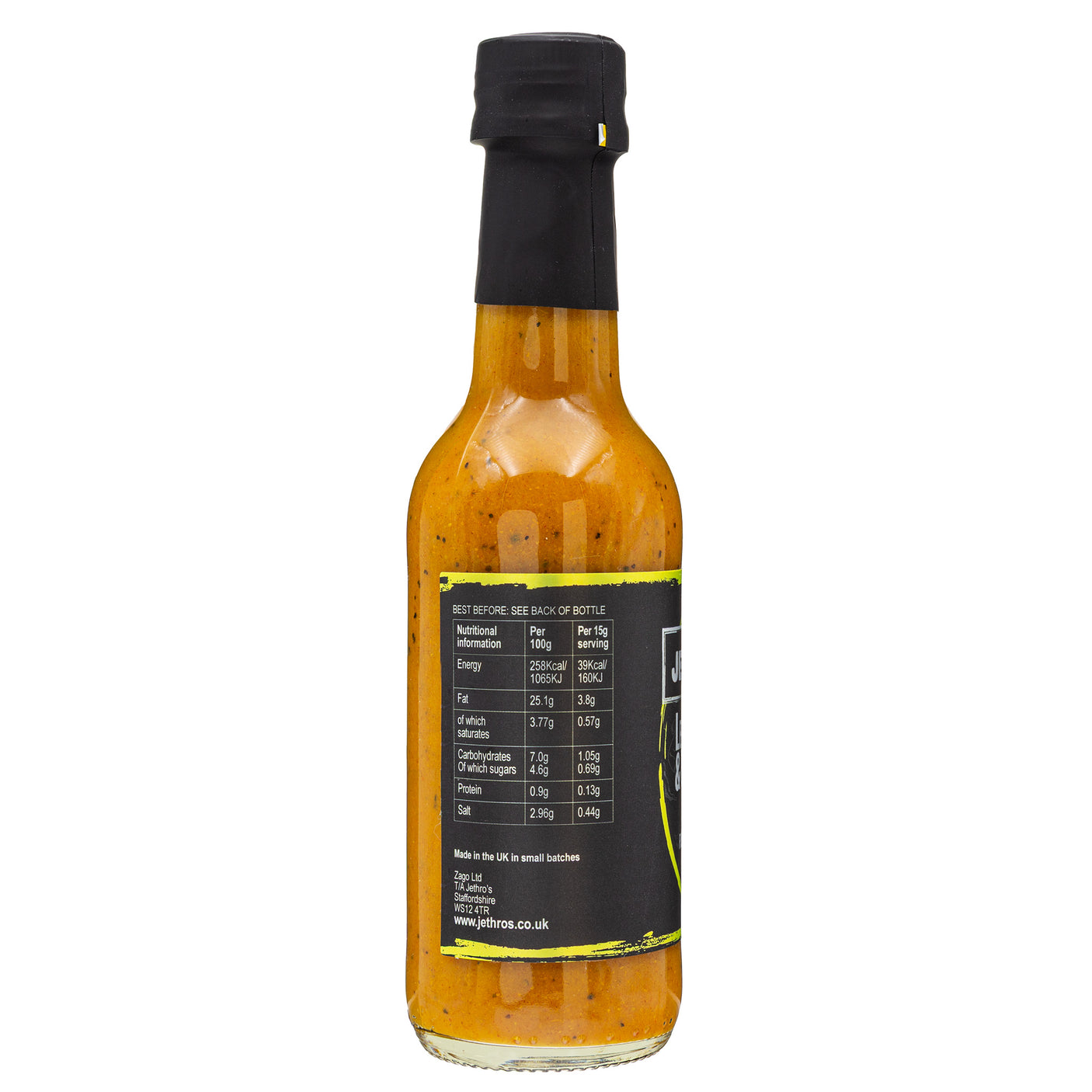 Lobbs Farm Shop, Heligan, Cornwall - Jethro's - Lemon, Chilli & Coriander 250ml