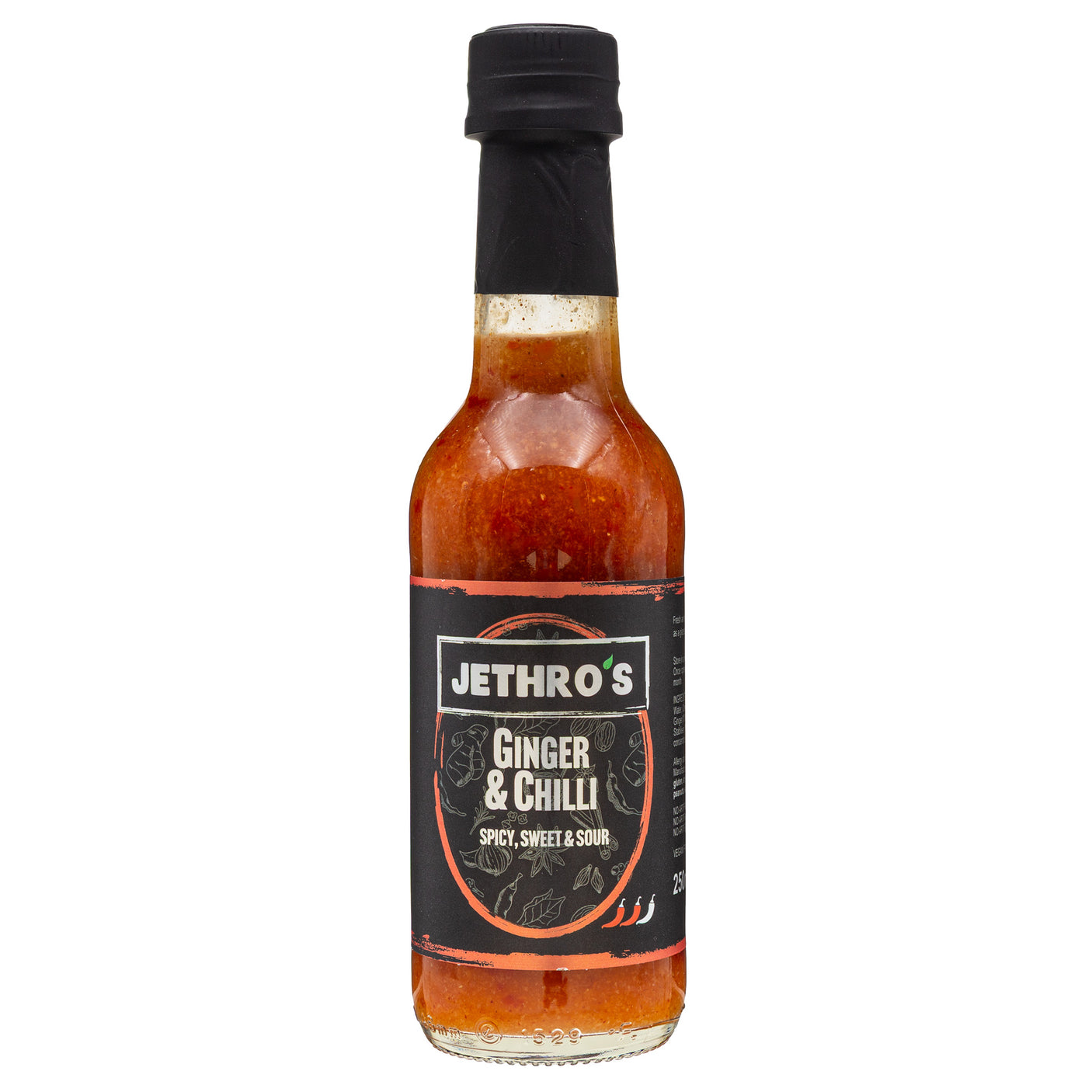 Lobbs Farm Shop, Heligan, Cornwall - Jethro's - Ginger & Chilli Sauce 250ml