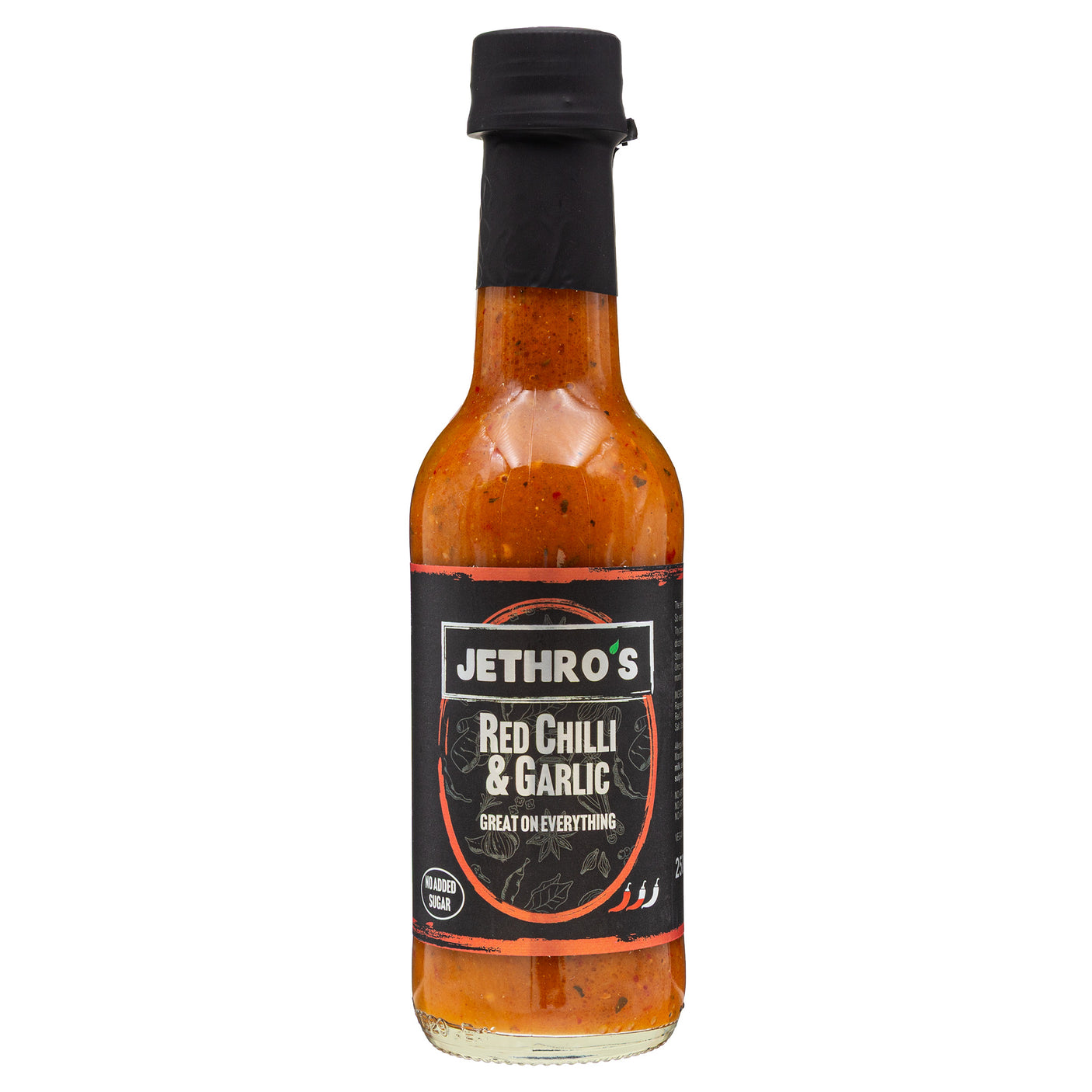 Lobbs Farm Shop, Heligan, Cornwall - Jethro's - Red Chilli & Garlic 250ml