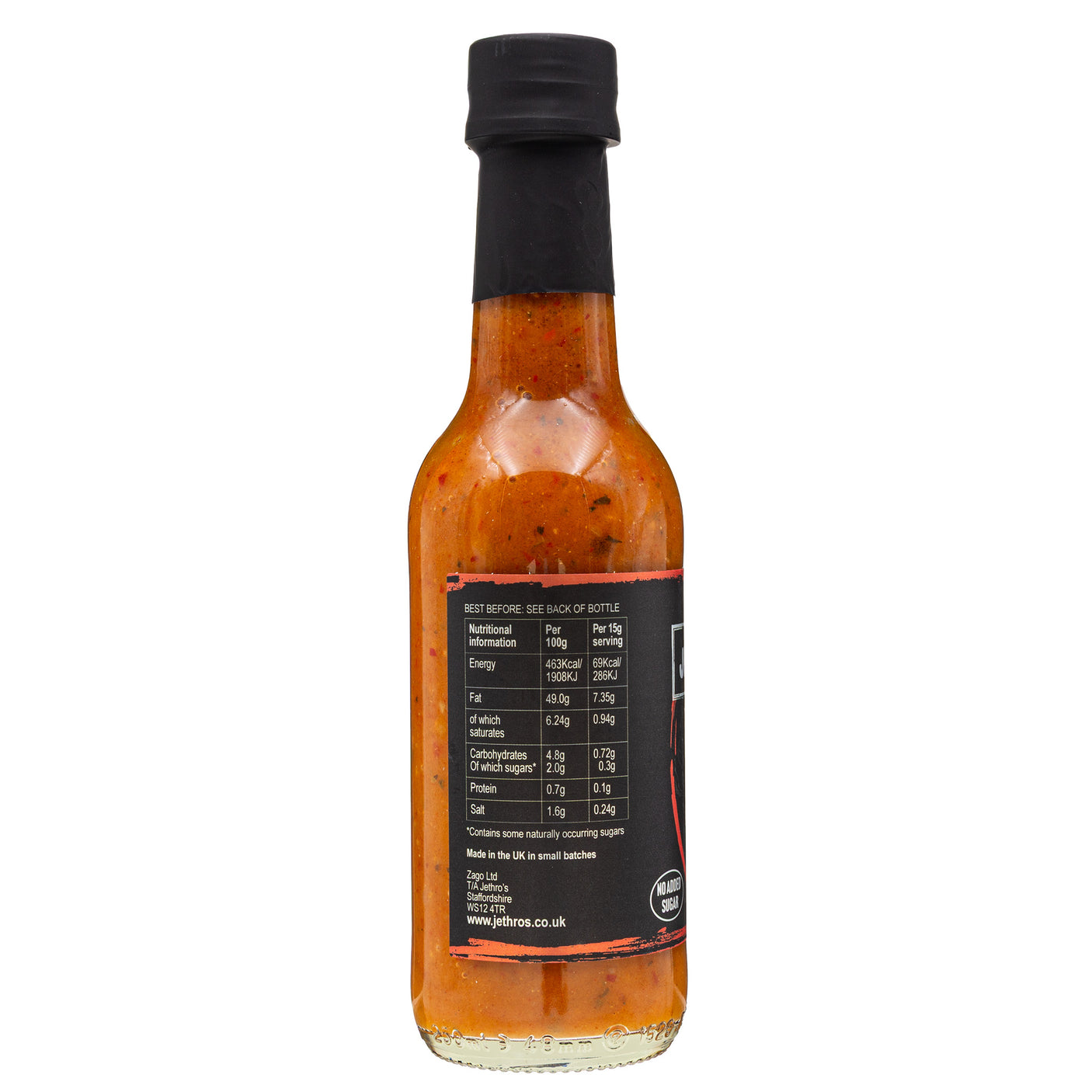Lobbs Farm Shop, Heligan, Cornwall - Jethro's - Red Chilli & Garlic 250ml