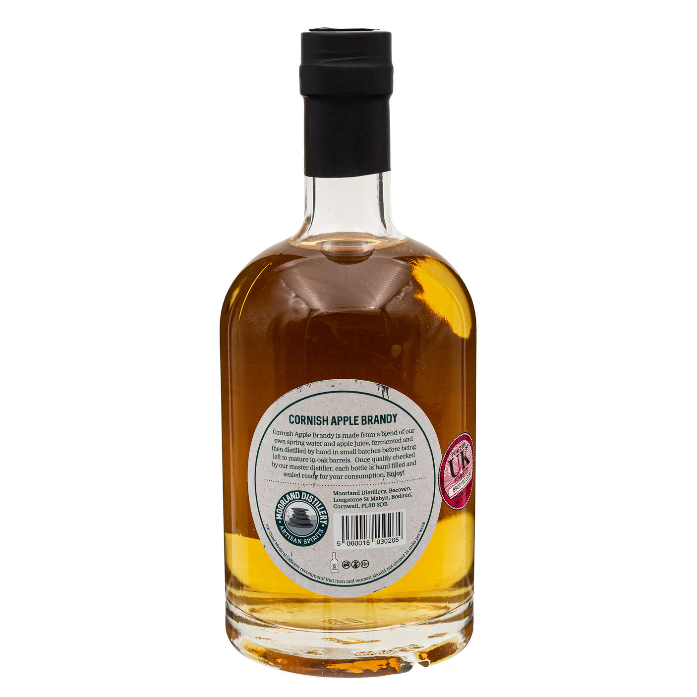 Lobbs Farm Shop, Heligan, Cornwall - Moorland Distillery - Cornish Apple Brandy 500ml - Made in Cornwall