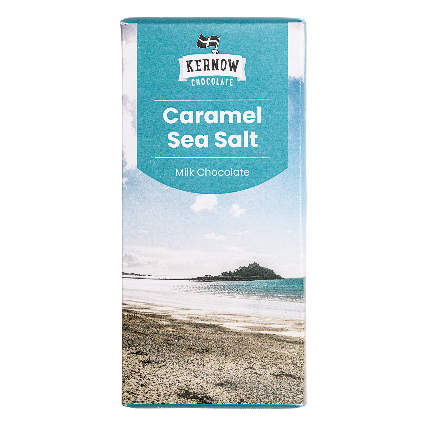 Lobbs Farm Shop, Heligan, Cornwall - Kernow Chocolate - Caramel Sea Salt Milk Chocolate 100g- Made in Cornwall