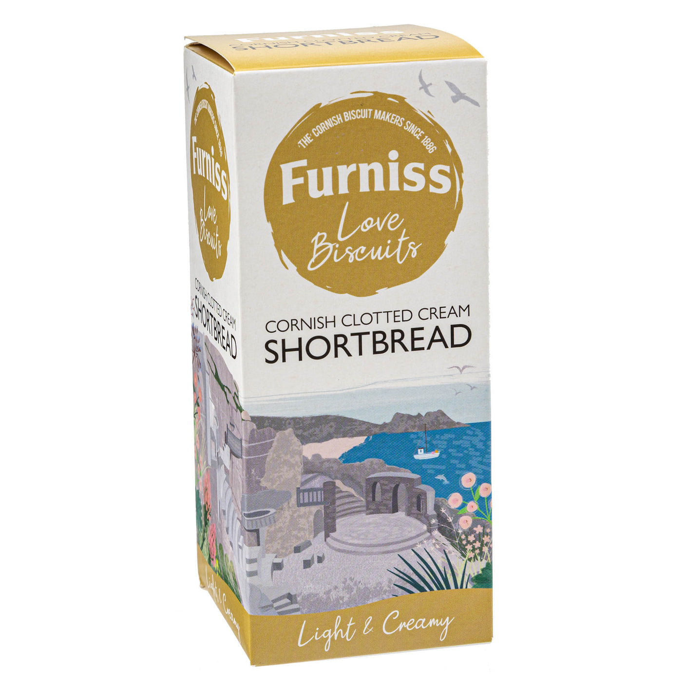 Lobbs Farm Shop, Heligan - Furniss - Cornish Clotted Cream Shortbread 180g - Made in Cornwall