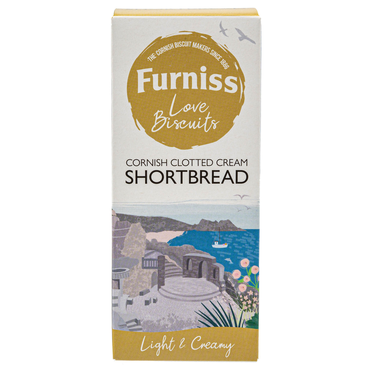 Lobbs Farm Shop, Heligan - Furniss - Cornish Clotted Cream Shortbread 180g - Made in Cornwall