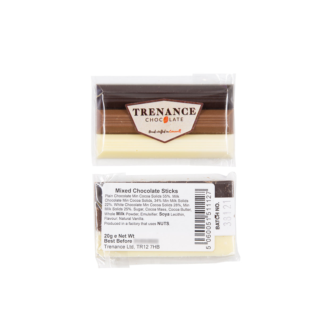 Trenance - 3 Mixed Chocolate Sticks 20g