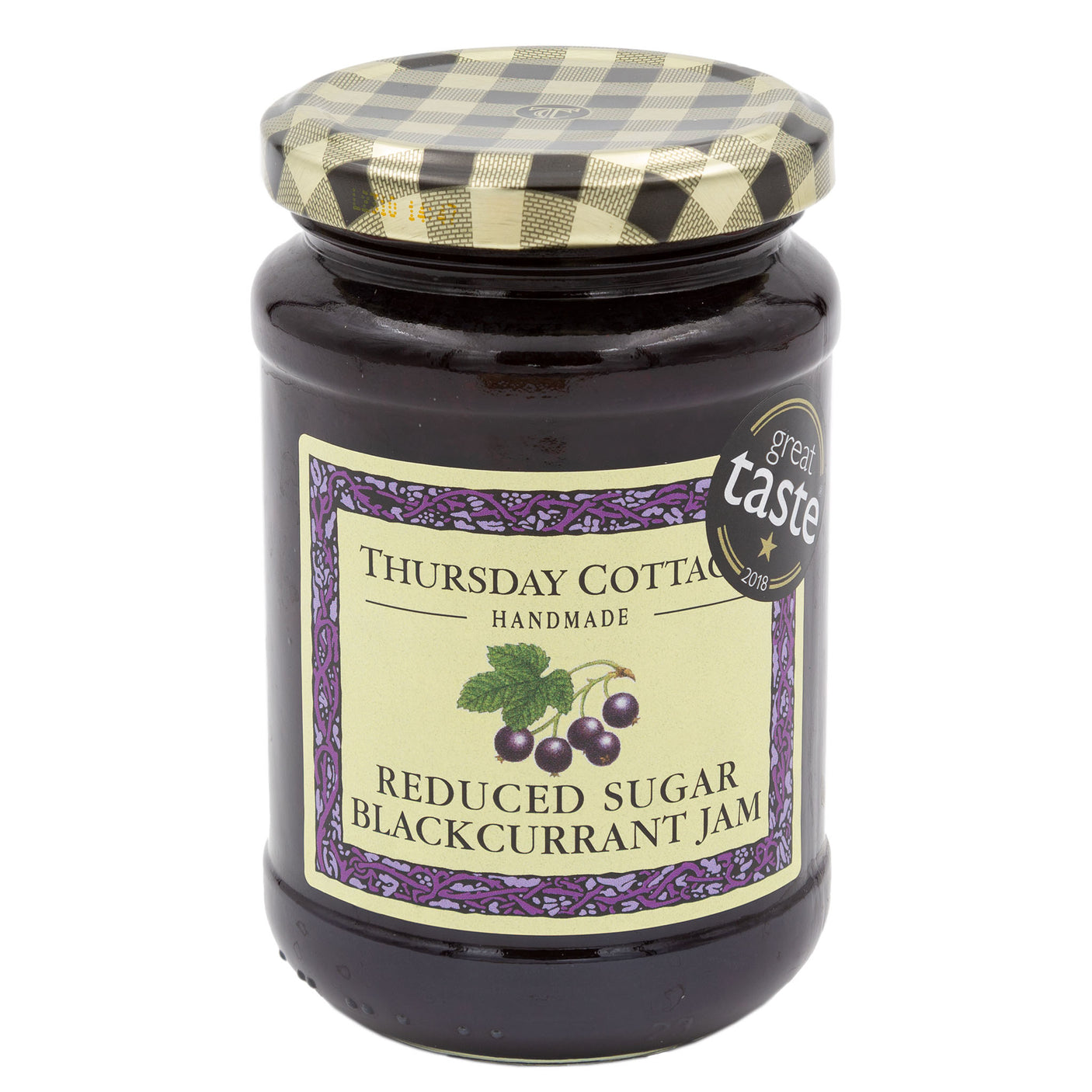 Thursday Cottage - Reduced Sugar Blackcurrant Jam 315g