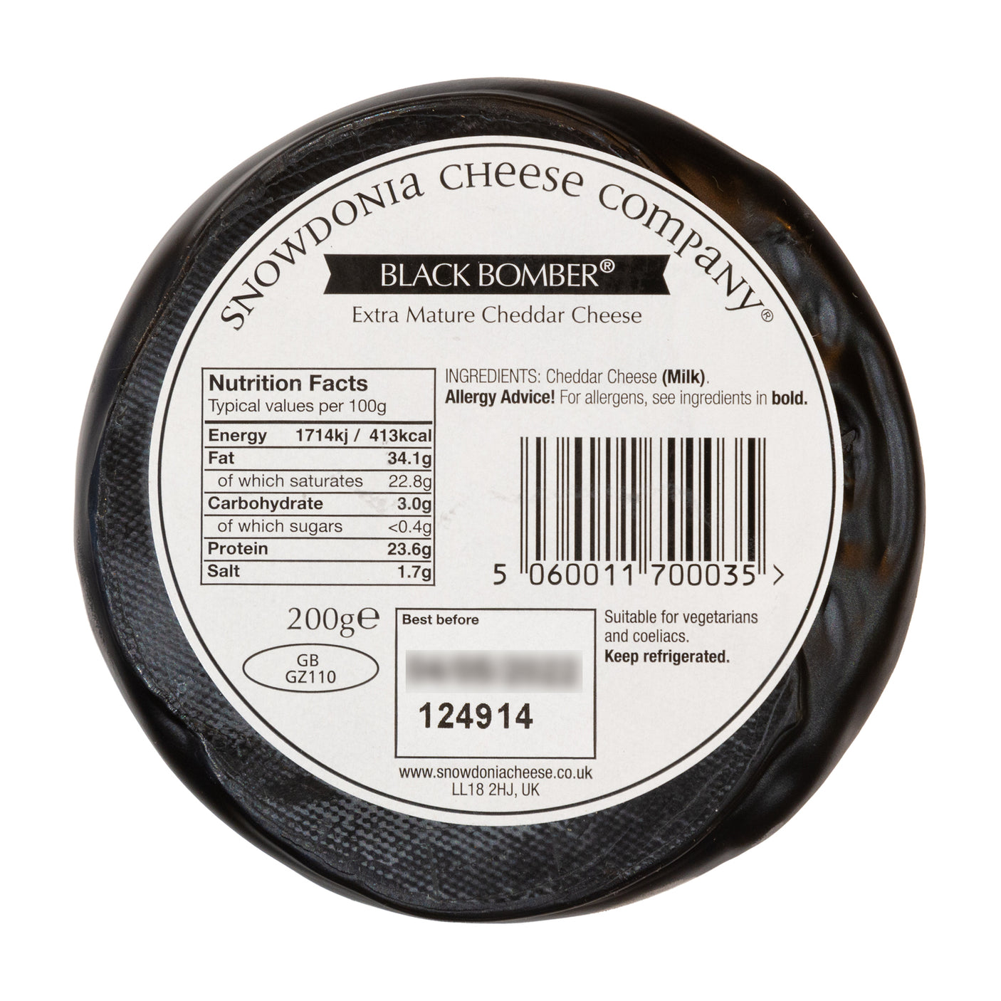 Snowdonia Cheese Company - Black Bomber Cheddar 200g