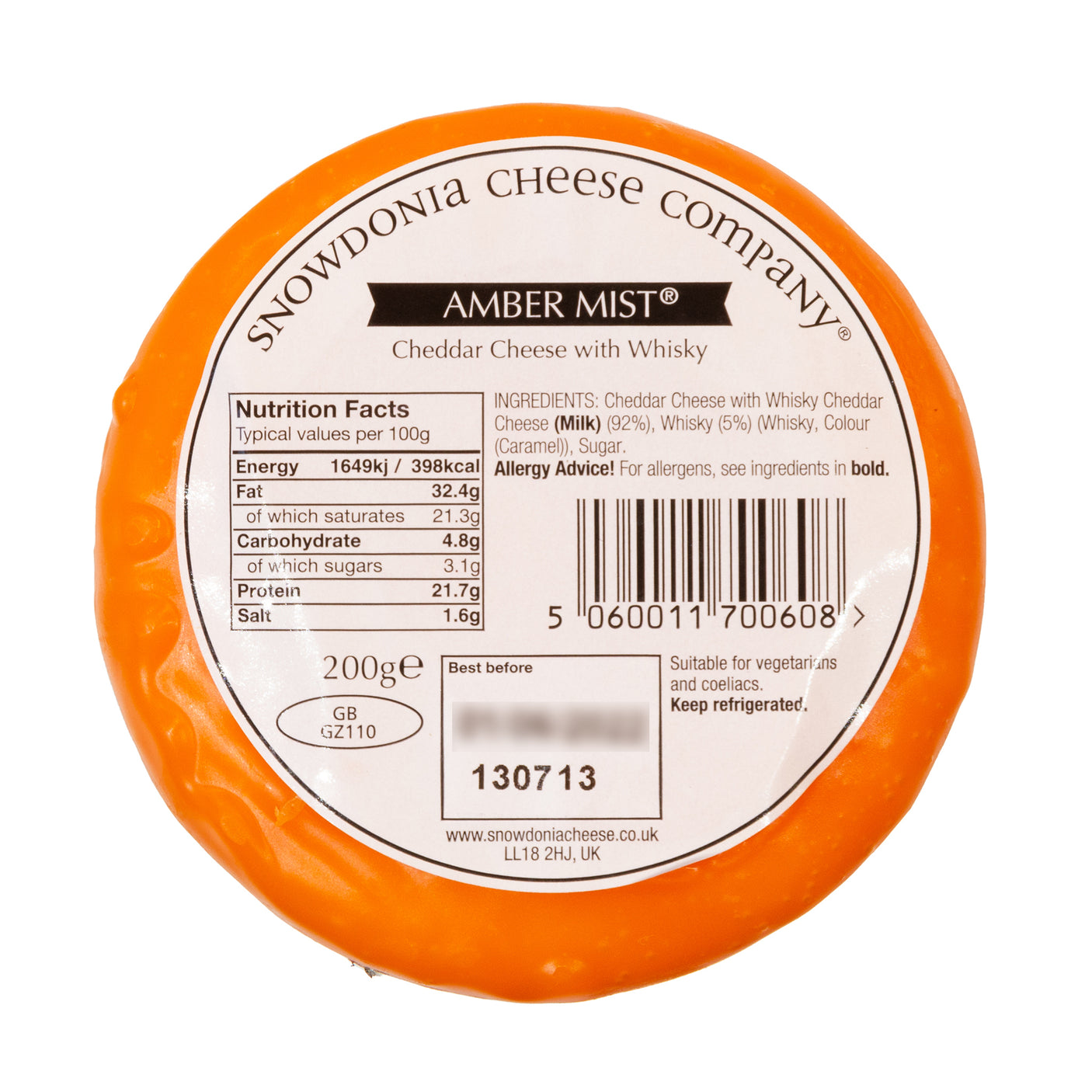 Snowdonia Cheese Company - Amber Mist Cheddar 200g