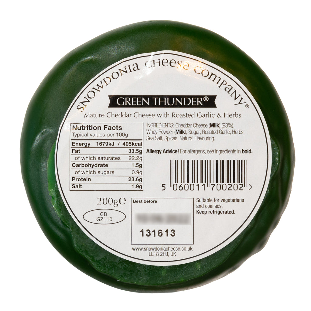 Snowdonia Cheese Company -  Green Thunder Cheddar 200g