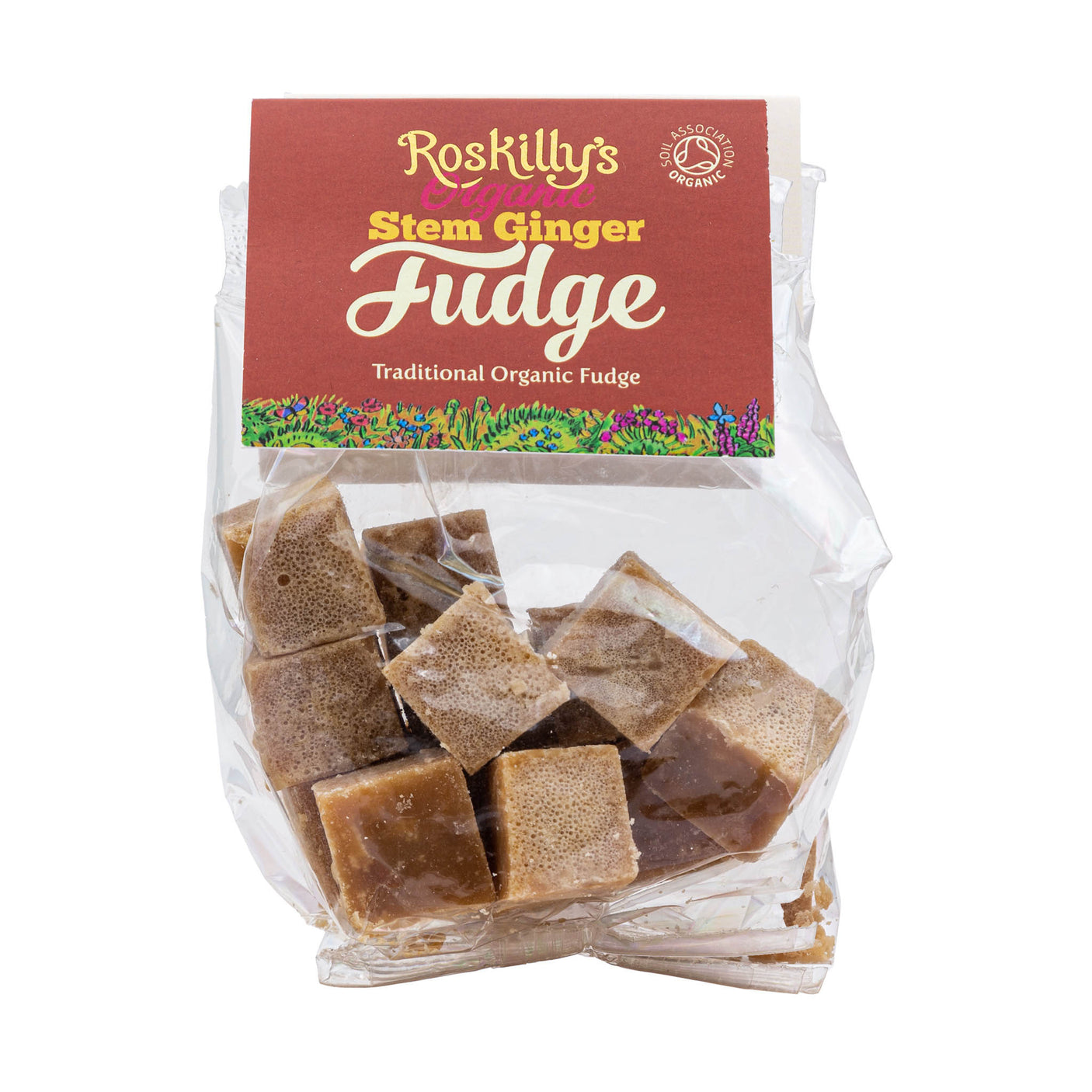 Lobbs Farm Shop, Heligan, Cornwall - Roskilly’s - Organic Stem Ginger Fudge 100g