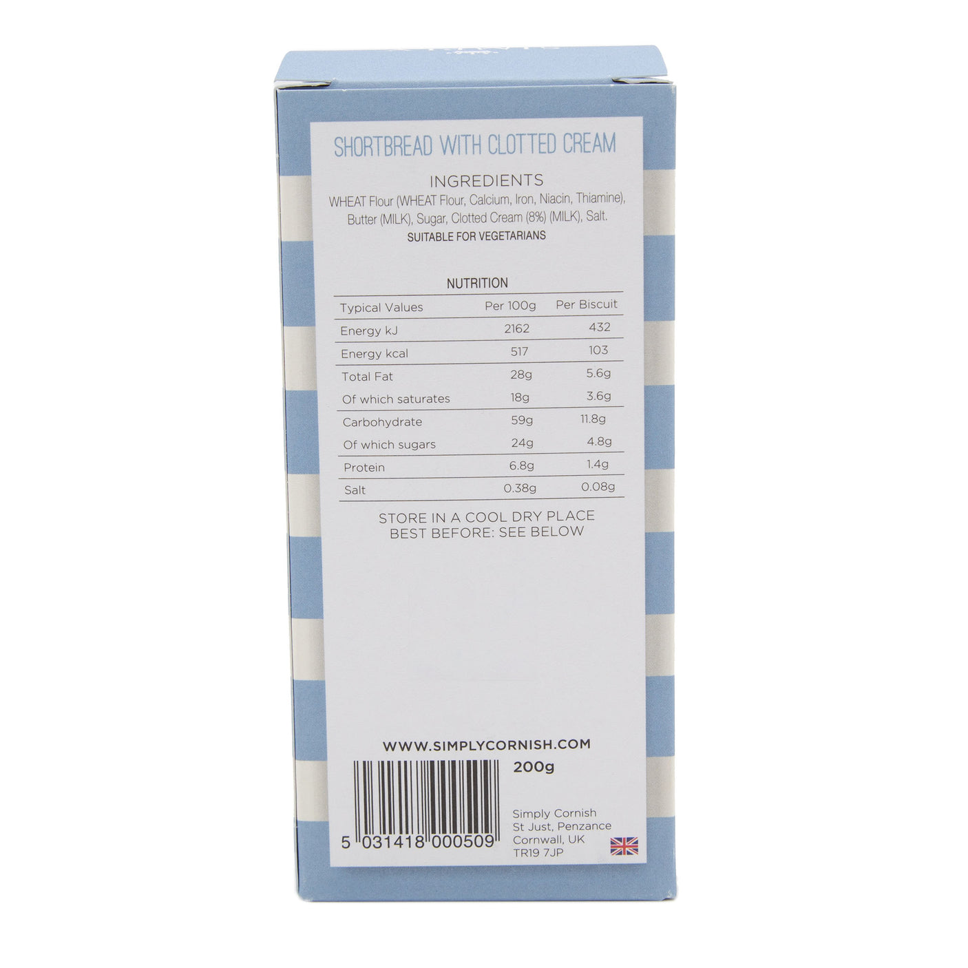 Simply Cornish - Clotted Cream Shortbread 200g