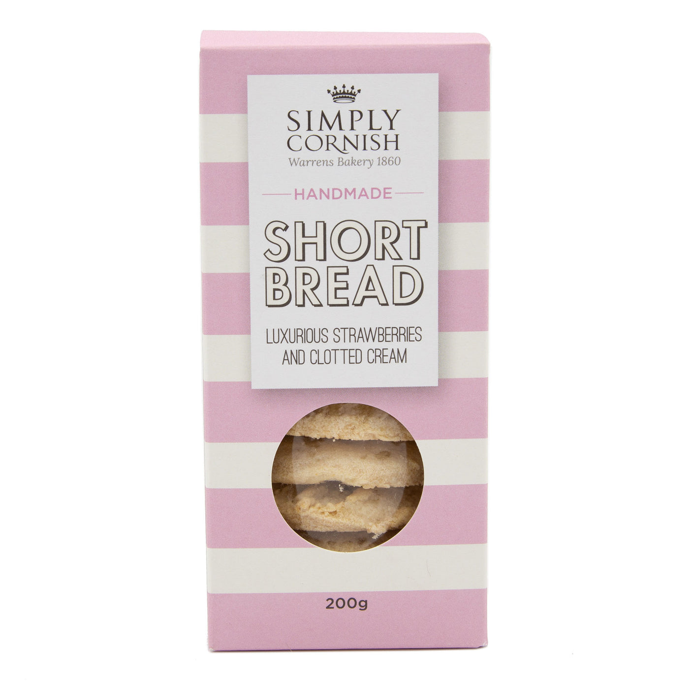 Simply Cornish - Clotted Cream & Strawberry Shortbread 200g