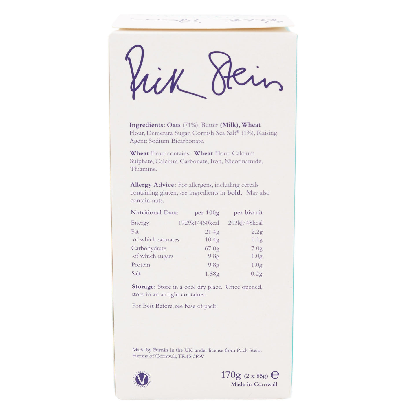 Rick Stein - Savoury Oat Biscuits with Cornish Sea Salt 170g