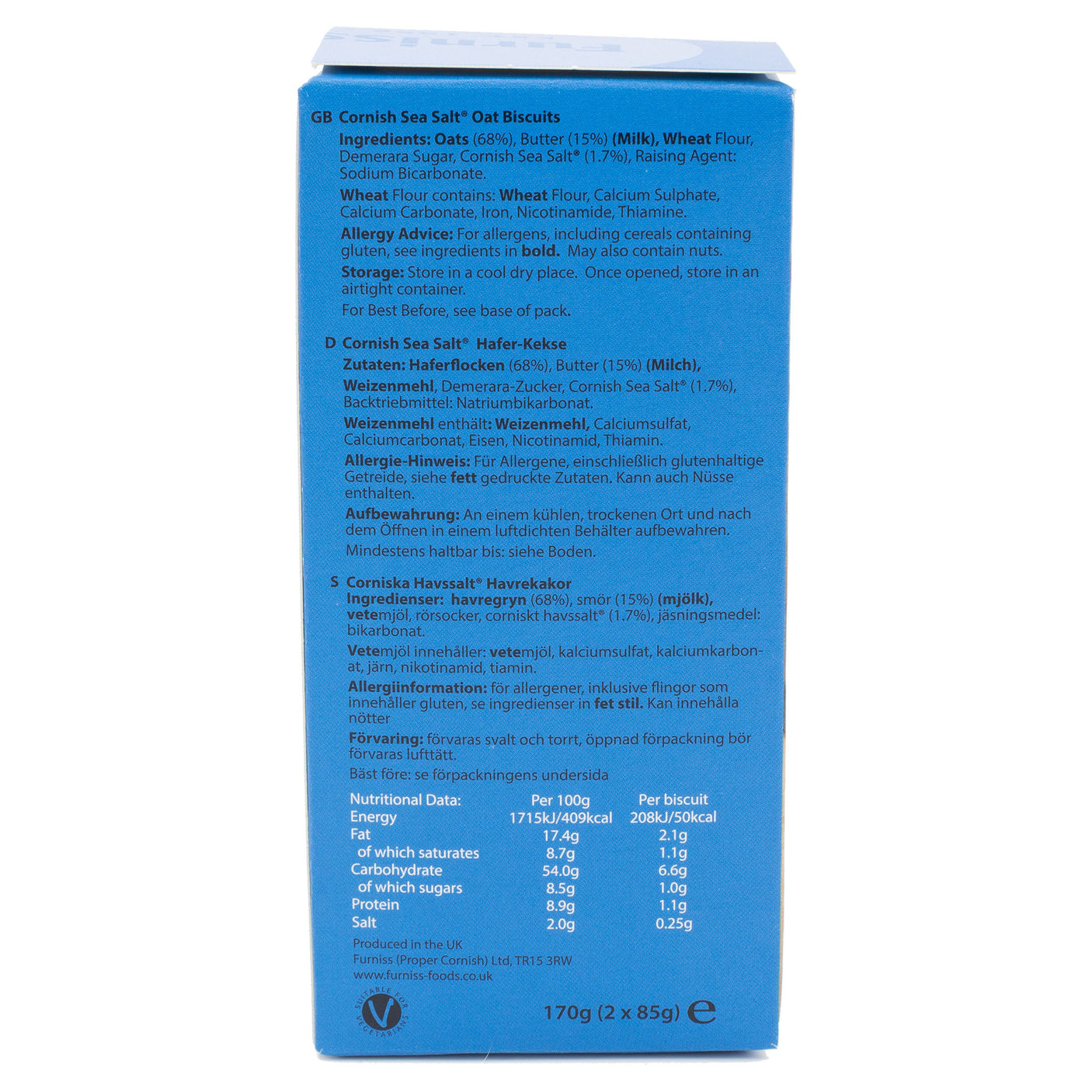 Furniss - Original Cornish Sea Salt Oat Biscuits 170g