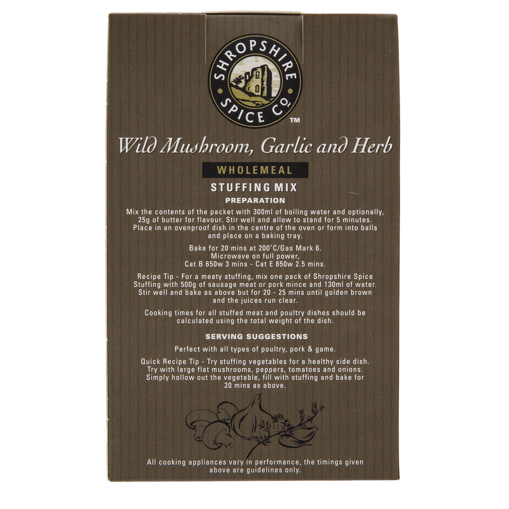 Shropshire Spice Co - Wild Mushroom, Garlic & Herb Wholemeal Stuffing Mix 150g