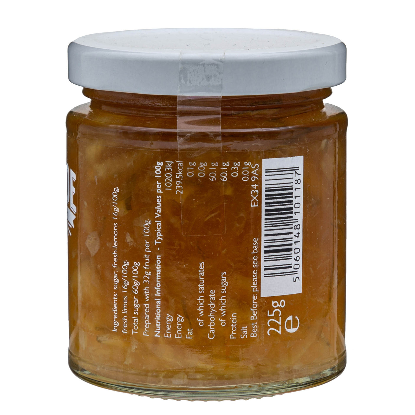 Lobbs Farm Shop, Heligan - The Proper Marmalade Co - Proper Marmalade, Lemon & Lime 225g - Made in Cornwall