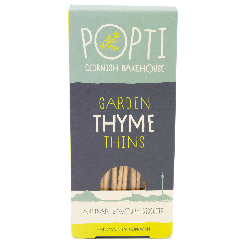 Popti Cornish Bakehouse - Garden Thyme Thins 120g
