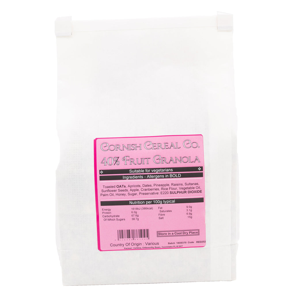 Cornish Cereal Co - 40% Fruit Granola 800g
