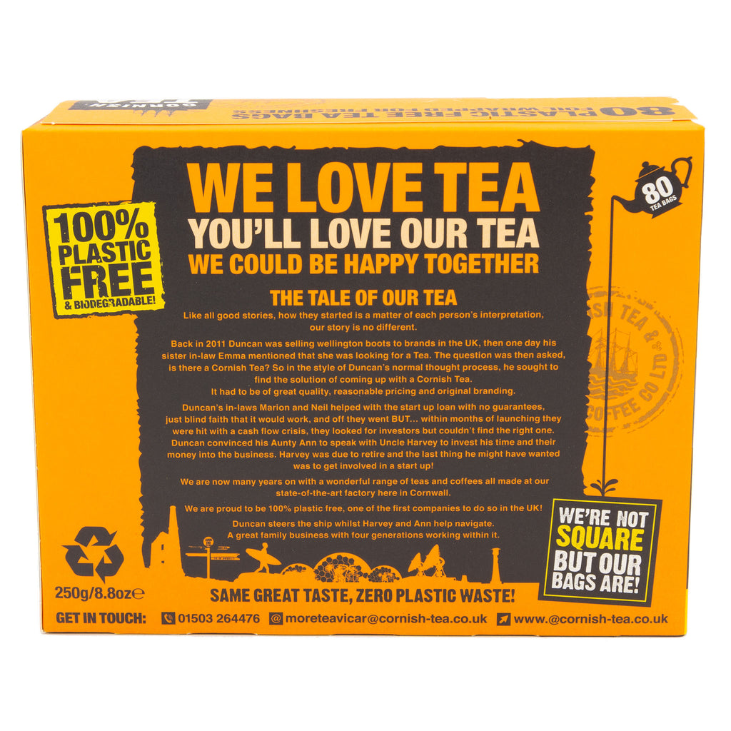 Cornish Tea - Smugglers Brew 80 Tea Bags 250g