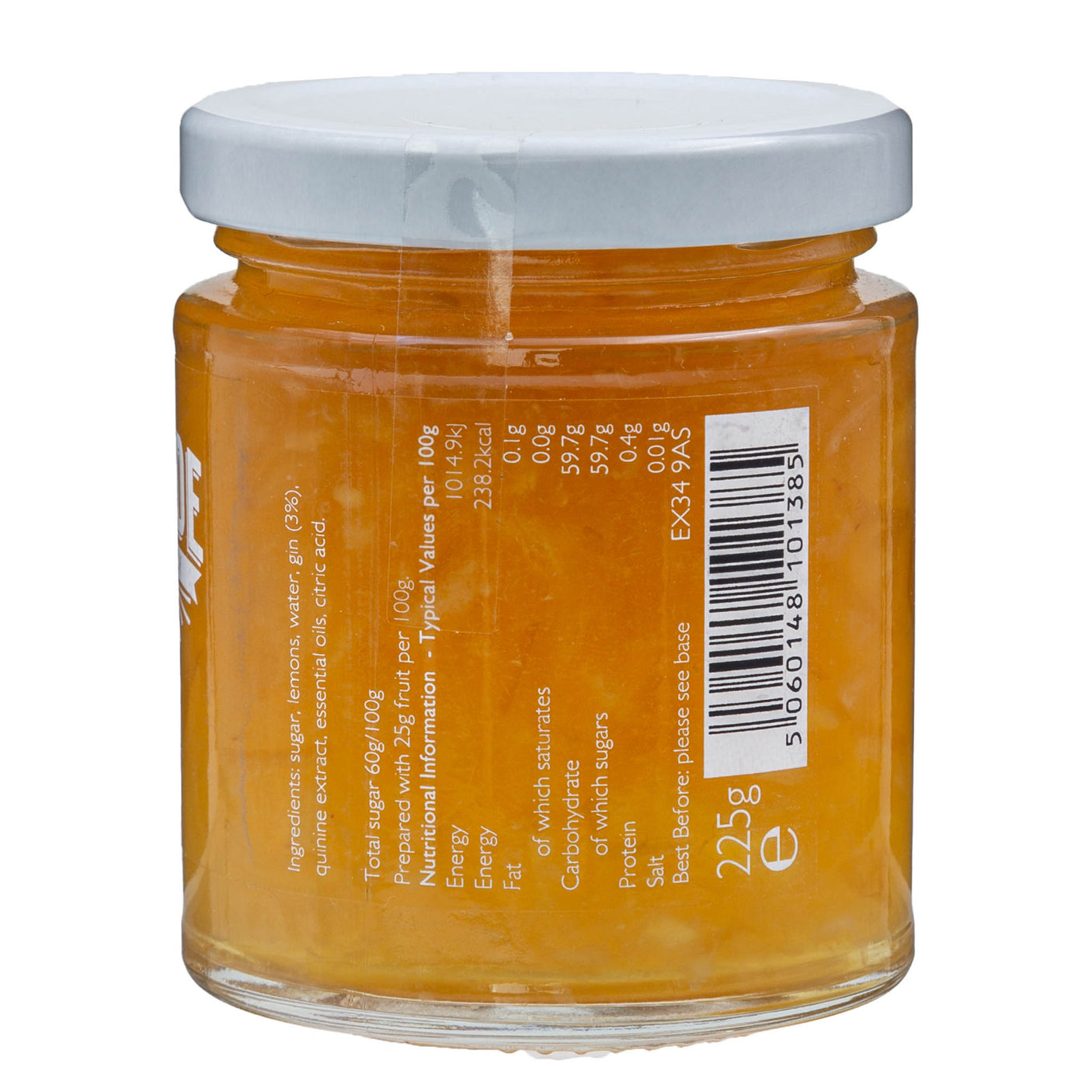 Lobbs Farm Shop, Heligan - The Proper Marmalade Co - Improper Marmalade, Gin & Tonic 225g - Made in Cornwall