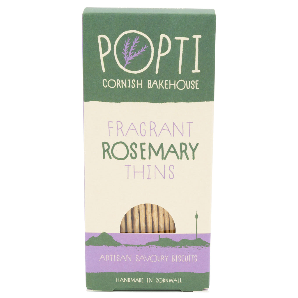 Popti Cornish Bakehouse - Fragrant Rosemary Thins 120g