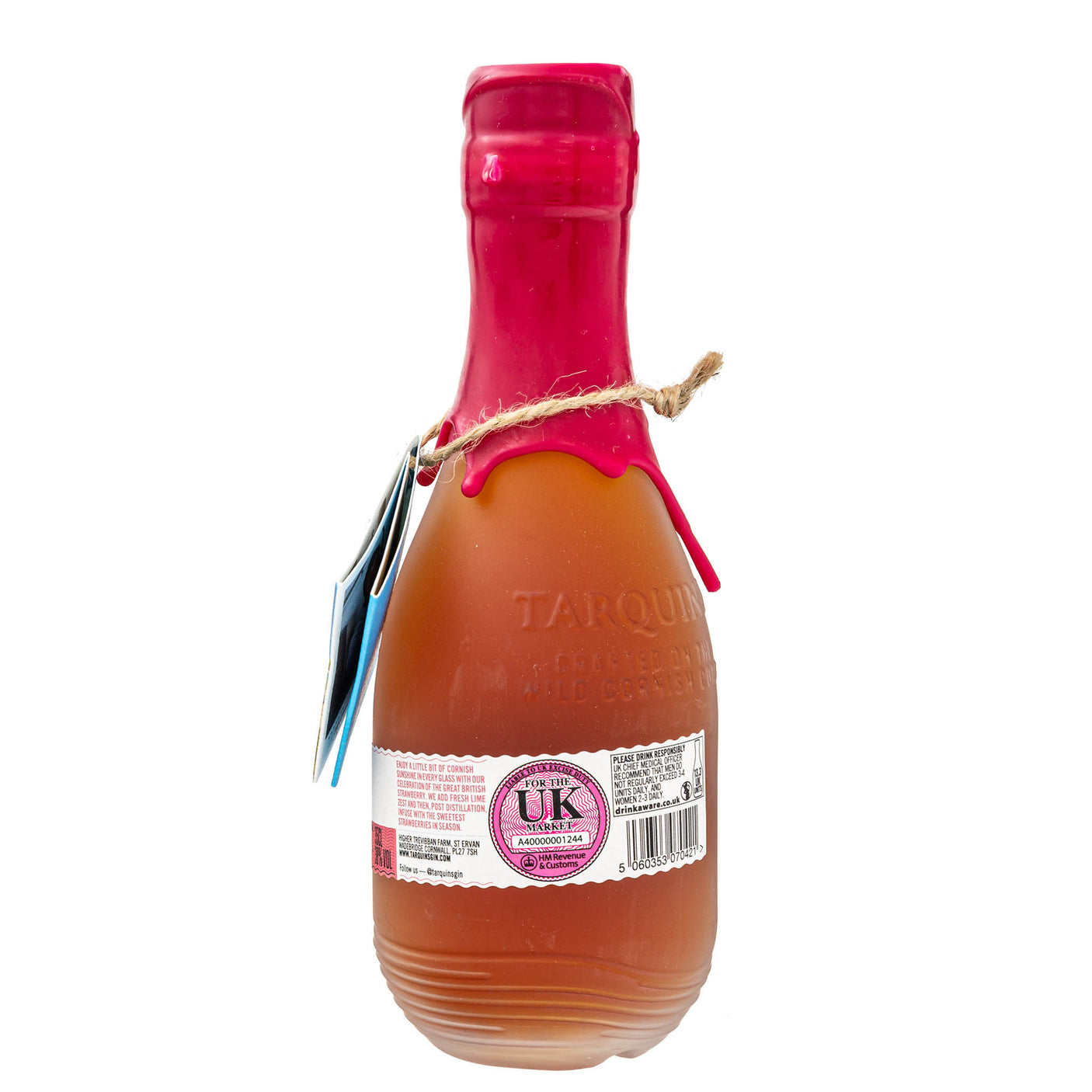 Lobbs farm Shop, Heligan - Southwestern Distillery - Tarquin's Strawberry and Lime Gin 35cl - Made in Cornwall