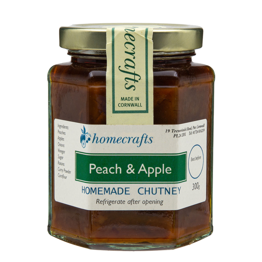Homecrafts - Peach & Apple Chutney 300g - Made in Cornwall