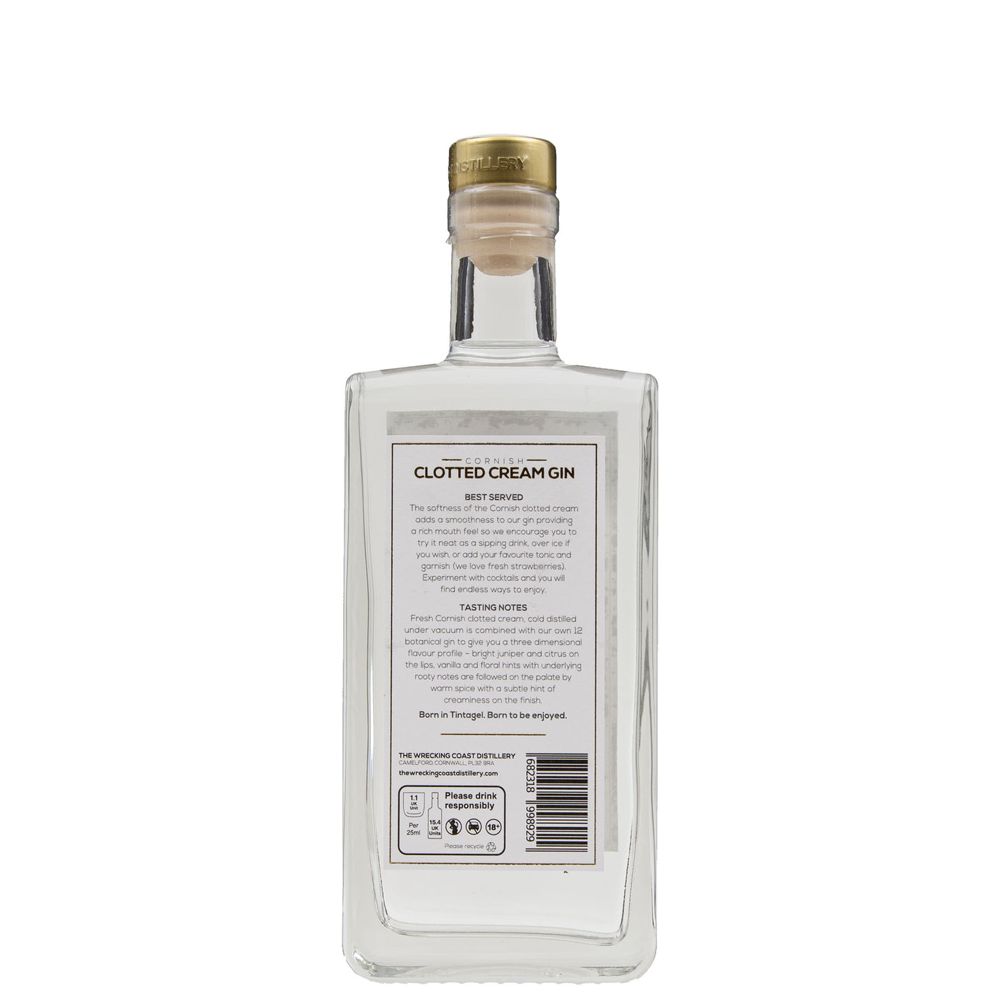 Lobbs Farm Shop - The Wrecking Coast Distillery - Cornish Clotted Cream Gin 35cl - Made in Cornwall