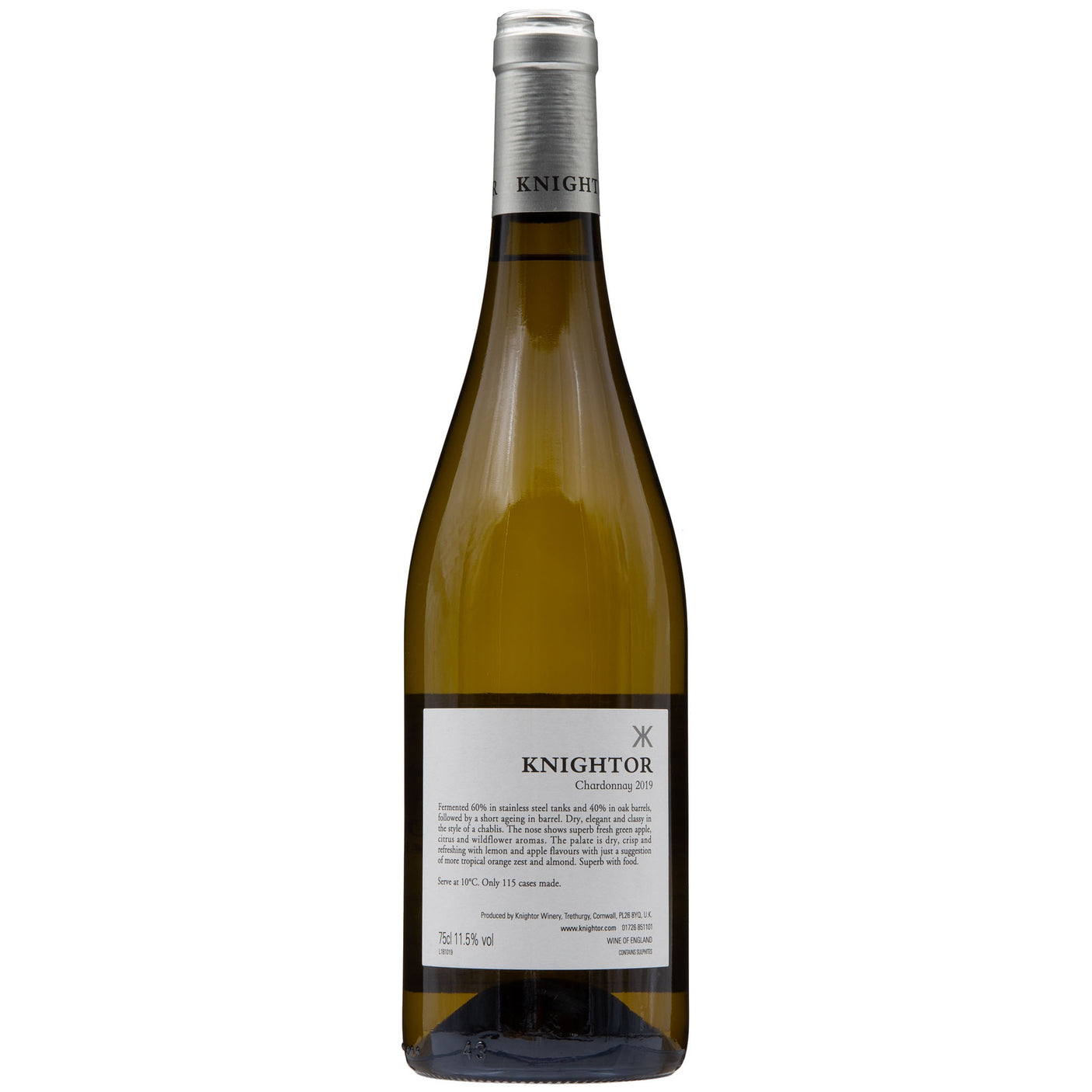 Lobbs Farm Shop, Heligan - Knightor Winery - Chardonnay 75cl - Made in Cornwall