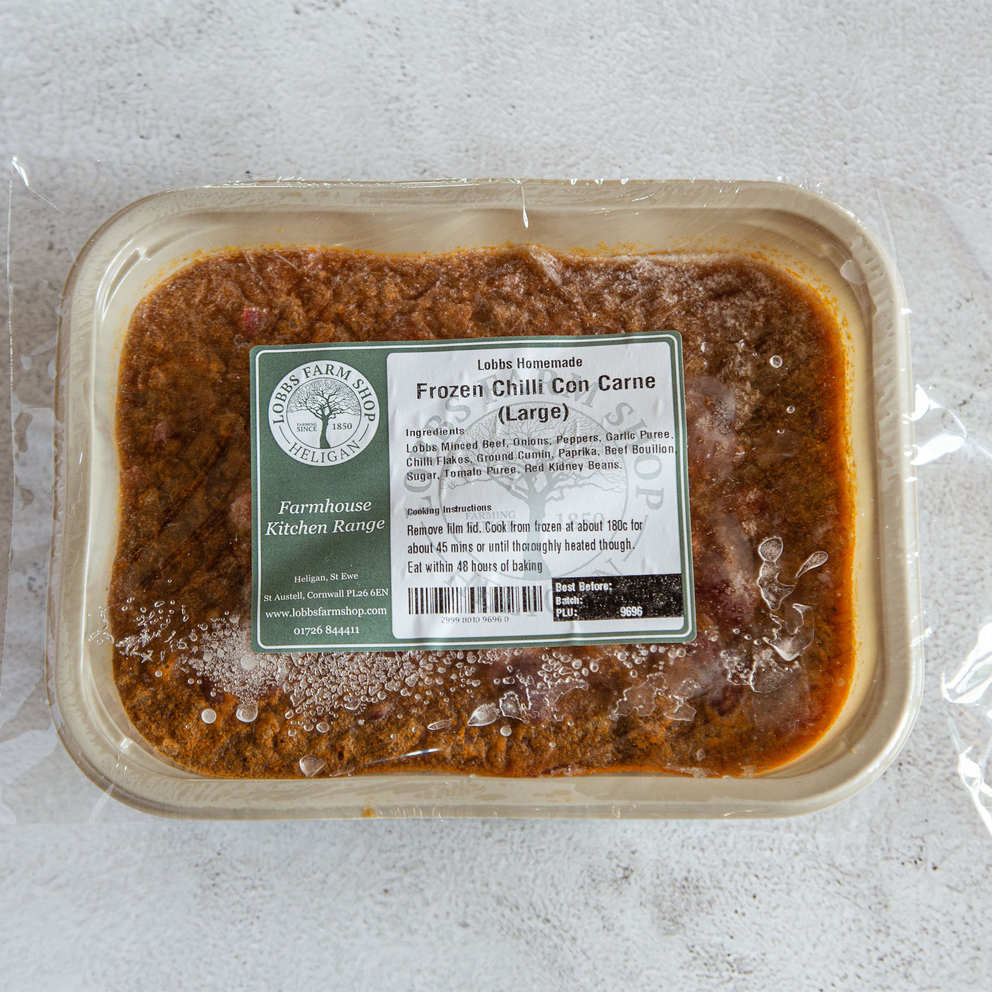 Lobbs Farm Shop Homemade - Frozen Chilli Con Carne (Large) - Serves 2