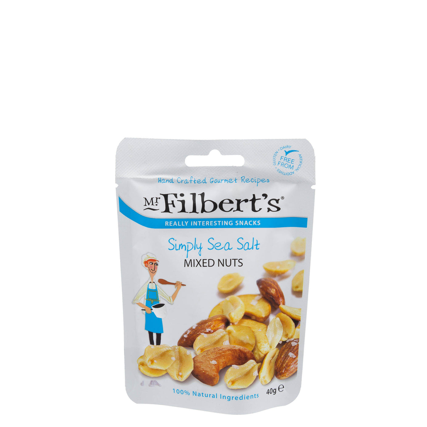 Lobbs Farm Shop, Heligan, Cornwall - Filbert’s - Simply Sea Salt Mixed Nuts 40g