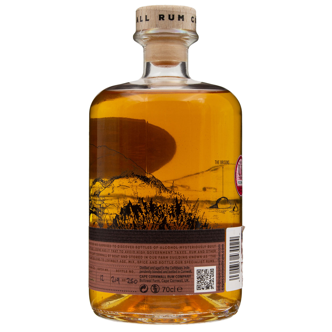 Lobbs Farm Shop - Cape Cornwall Rum Co - Spiced Rum 70cl