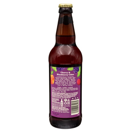 Lobbs Farm Shop, Heligan - Cornish Orchards - Raspberry & Elderflower Cider 500ml - Made in Cornwall