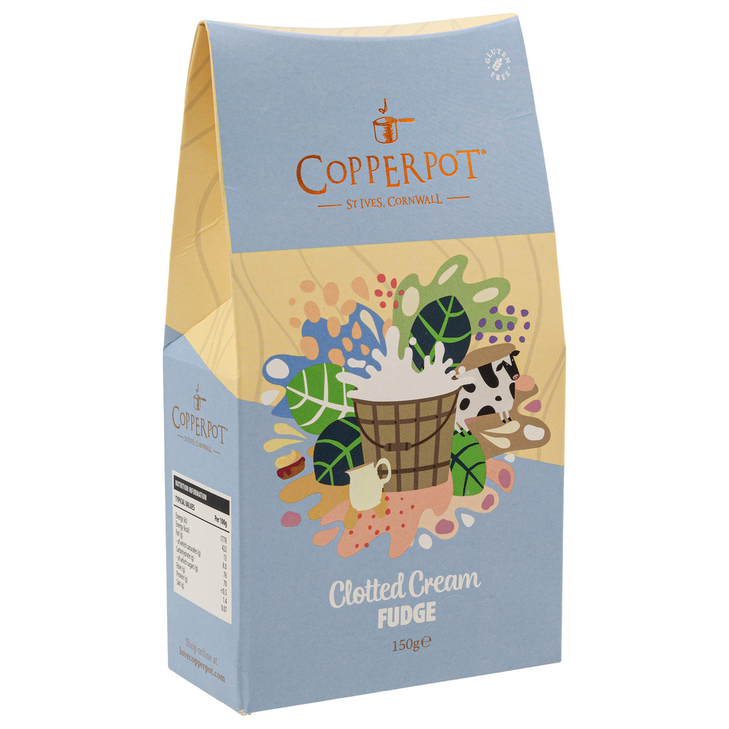 Lobbs Farm Shop, Heligan, Cornwall - Copperpot - Clotted Cream Fudge 150g