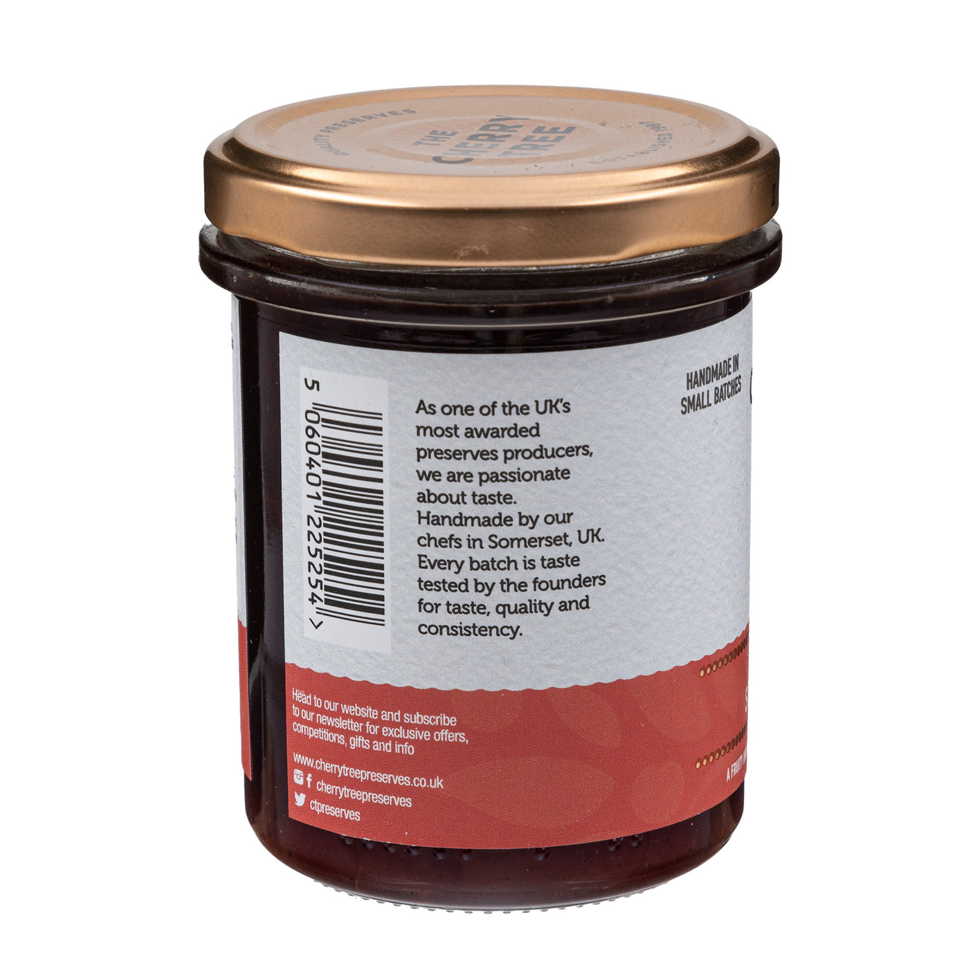 Lobbs Farm Shop, Heligan - The Cherry Tree - Plum & Spiced Rum Extra Jam 225g