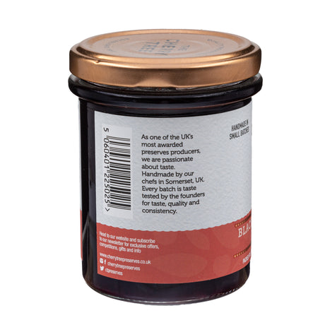 Lobbs Farm Shop, Heligan - The Cherry Tree - Blackcurrant With Sloe Gin Extra Jam 225g