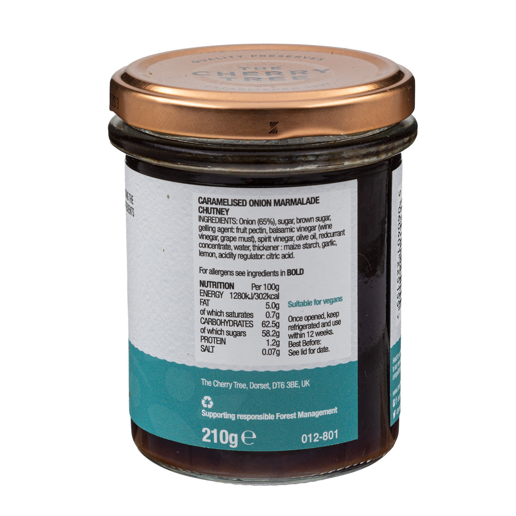 Lobbs Farm Shop, Heligan - The Cherry Tree - Caramelised Onion Marmalade Chutney 210g