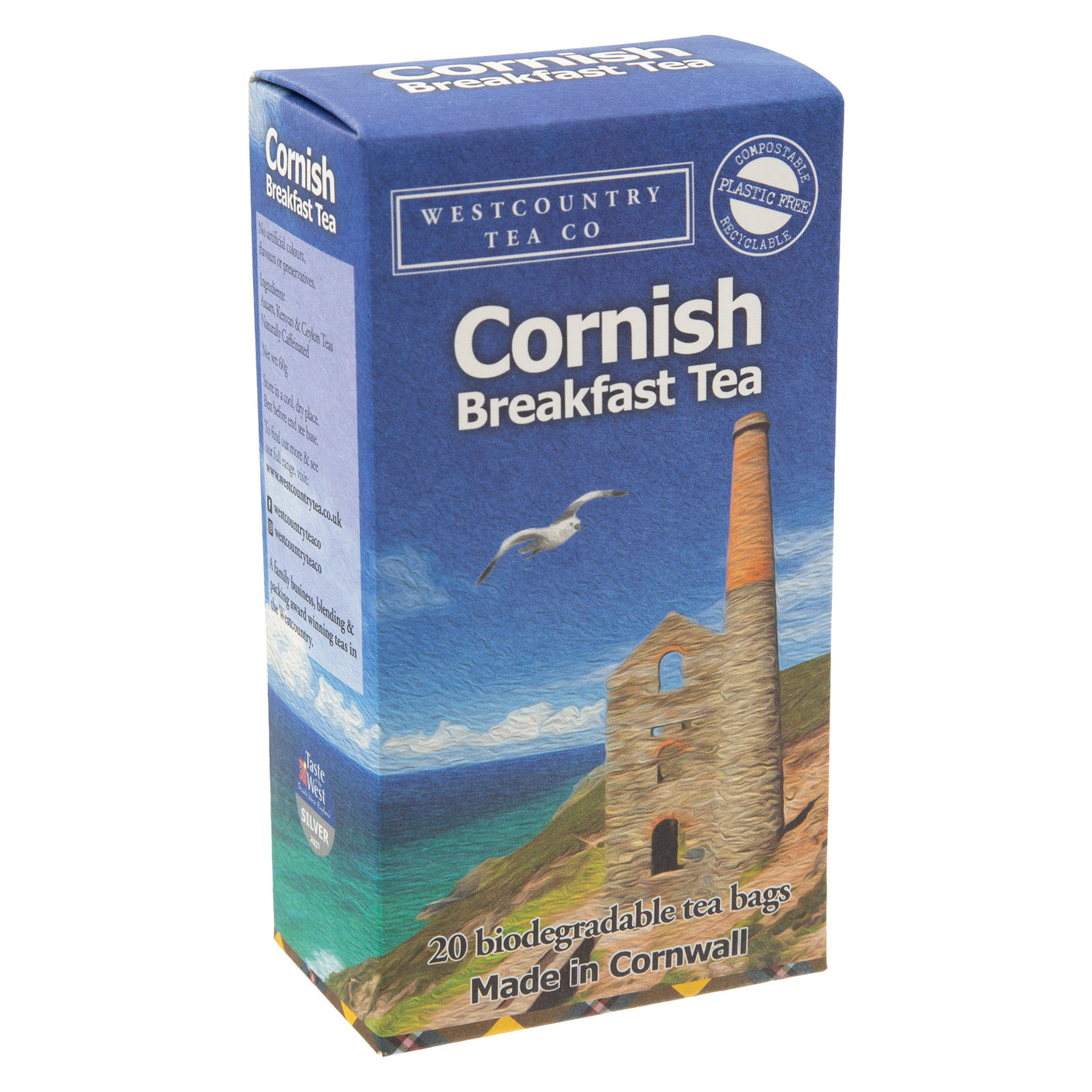 Westcountry Tea Co - Cornish Breakfast Tea - 20 Loose Leaf Bags 60g