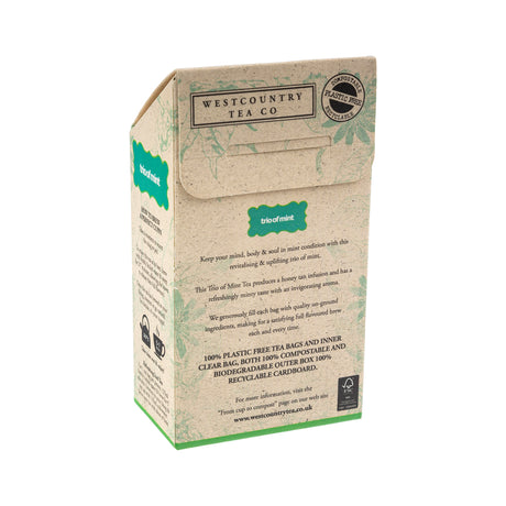 Lobbs Farm Shop, Heligan - Westcountry Tea Co - Trio of Mint - 20 Loose Leaf Bags 40g