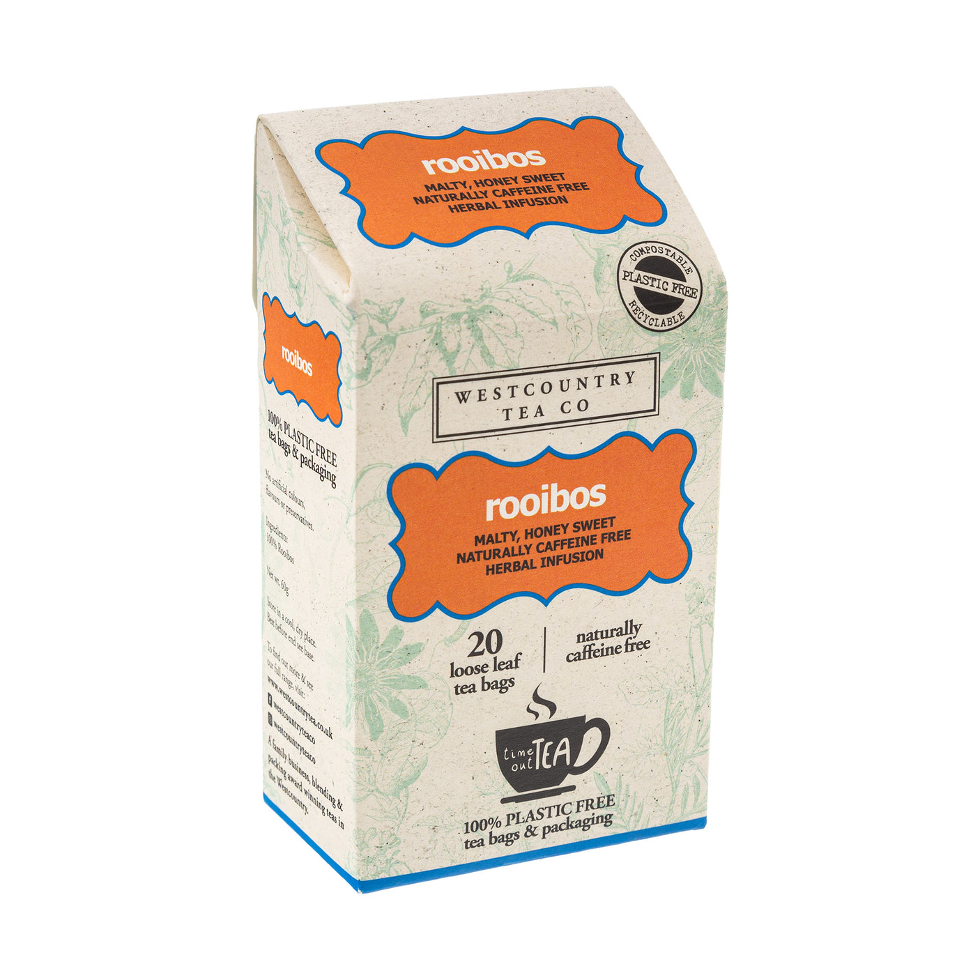 Lobbs Farm Shop, Heligan - Westcountry Tea Co - Rooibos - 20 Loose Leaf Bags 60g