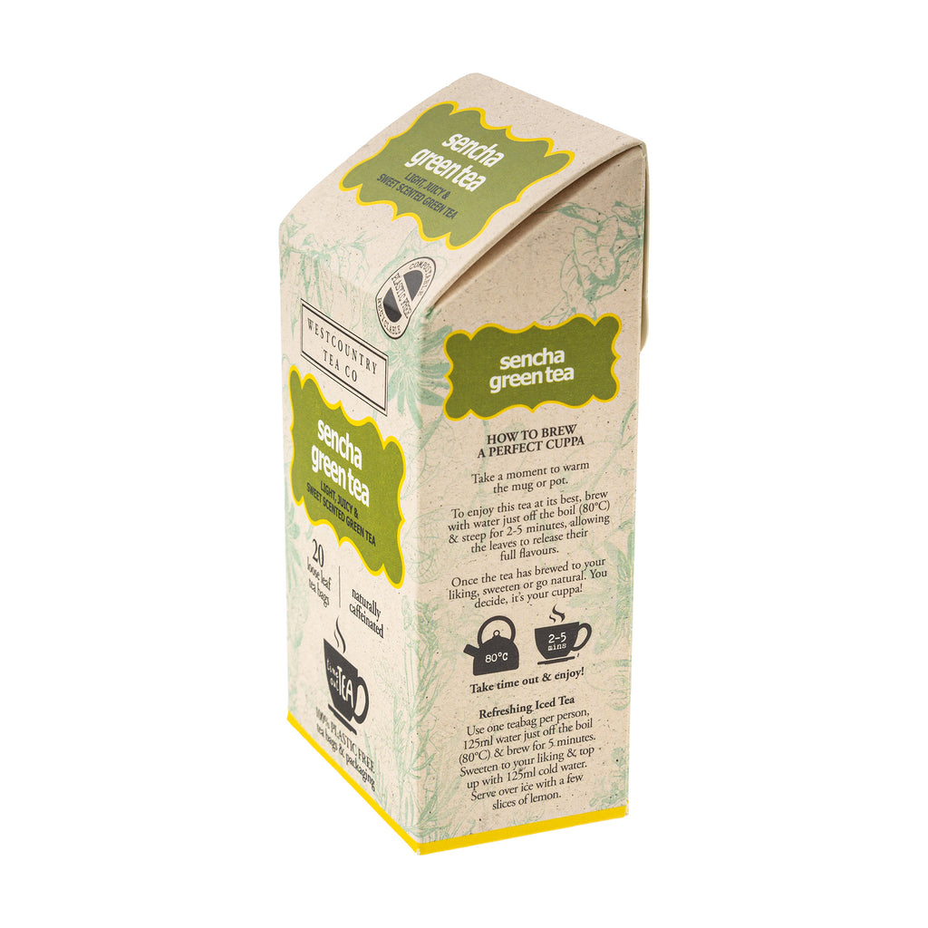 Lobbs Farm Shop, Heligan - Westcountry Tea Co - Sencha Green Tea - 20 Loose Leaf Bags 50g