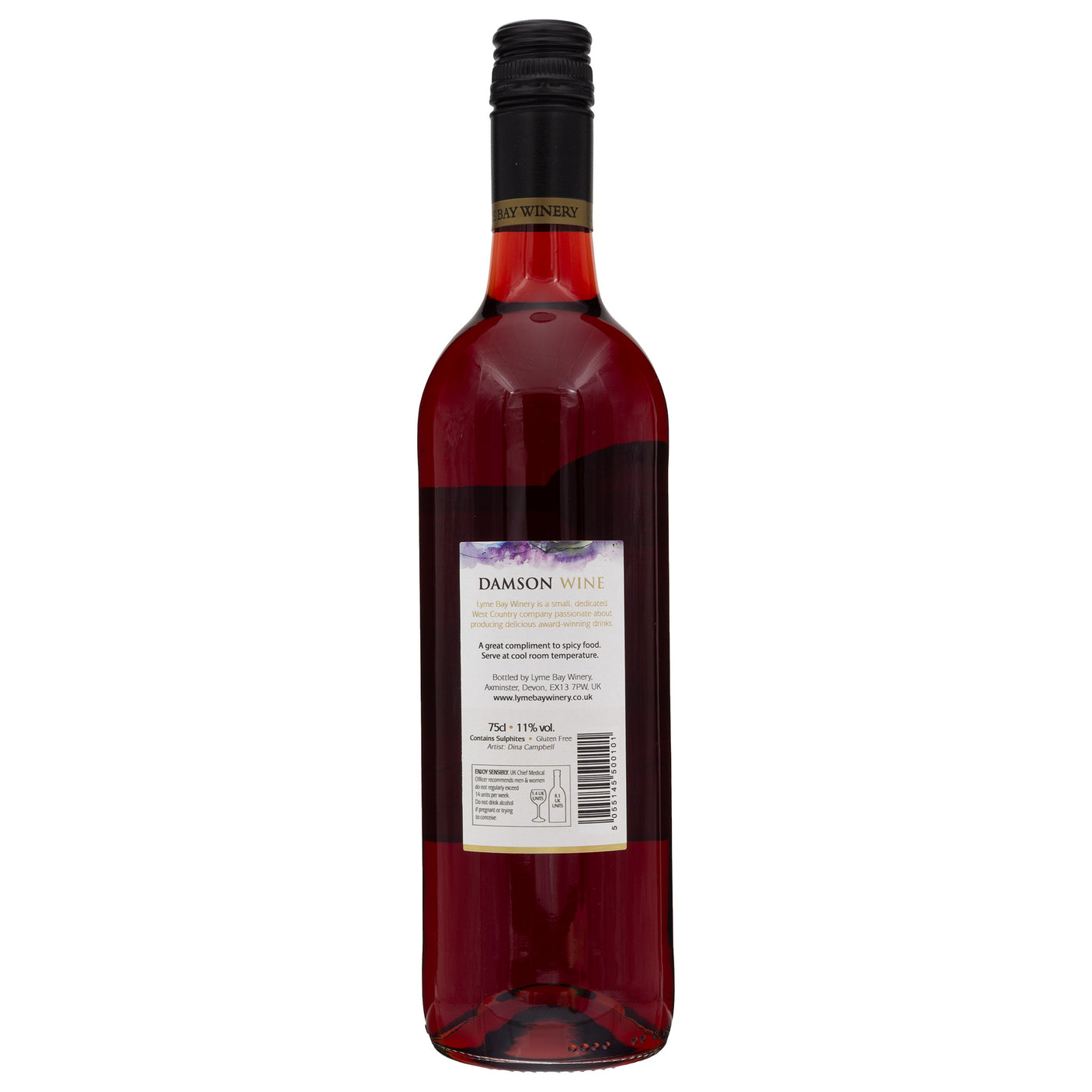 Lobbs Farm Shop, Heligan, Cornwall - Lyme Bay Winery - Damson Wine 75cl