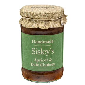 Lobbs Farm Shop, Heligan, Cornwall - Sisleys - Apricot & Date Chutney 315g - Made in Cornwall