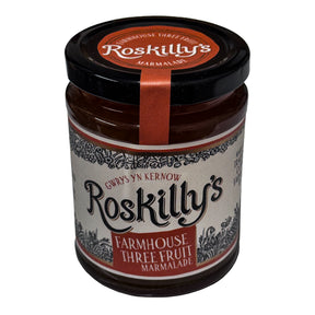Lobbs Farm Shop, Heligan, Cornwall - Roskilly's Farmhouse Three Fruits Marmalade 360g - Made in Cornwall