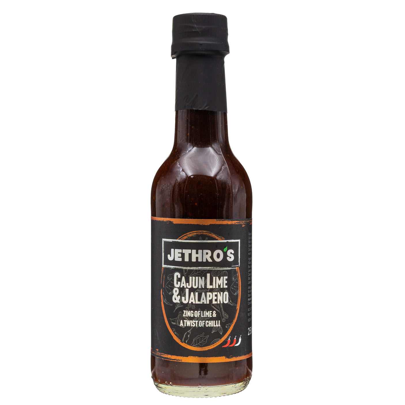 Lobbs Farm Shop, Heligan, Cornwall - Jethro's - Cajun Lime & Jalapeno  250ml